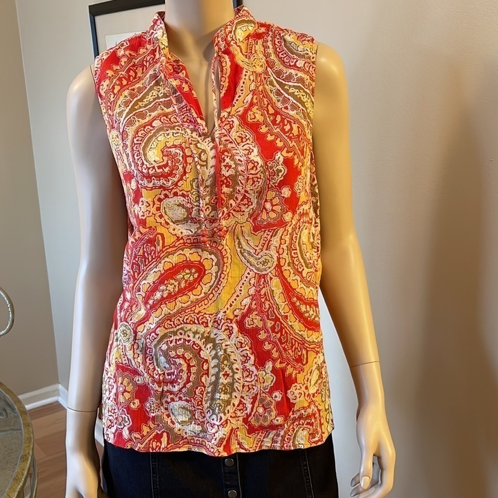 Jones New York Signature Short Sleeve 💯 CottonTop. Size L. D/A1446